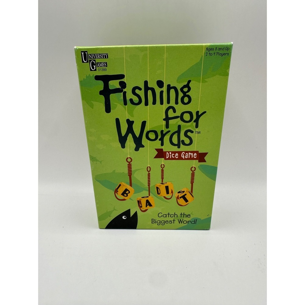 Fishing for Words DIce Game University Games Catch the Biggest Word! COMPLETE